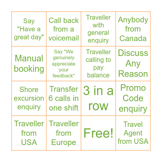 ToursByLocals C-Sat BINGO! Bingo Card