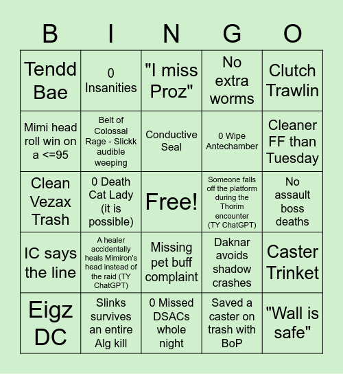 HOW GOOD WILL TOGC BINGO BE!? Bingo Card