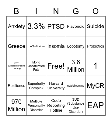 DE & I (TL Edition) Bingo Card
