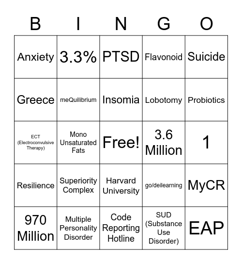 DE & I (TL Edition) Bingo Card