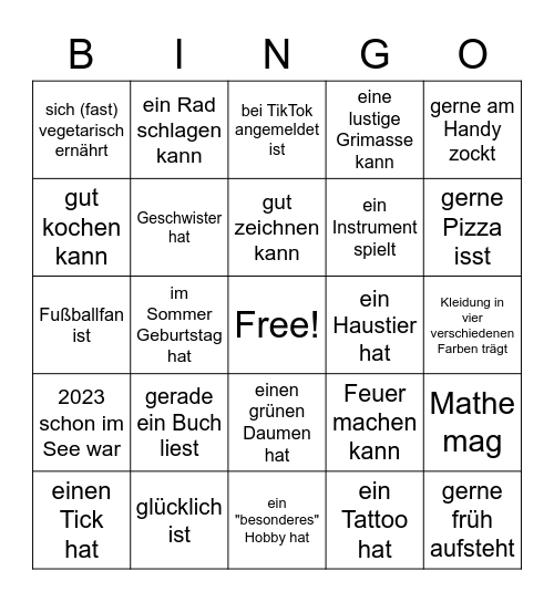 Bingo Card