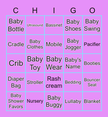Let's Play Chigo! Bingo Card