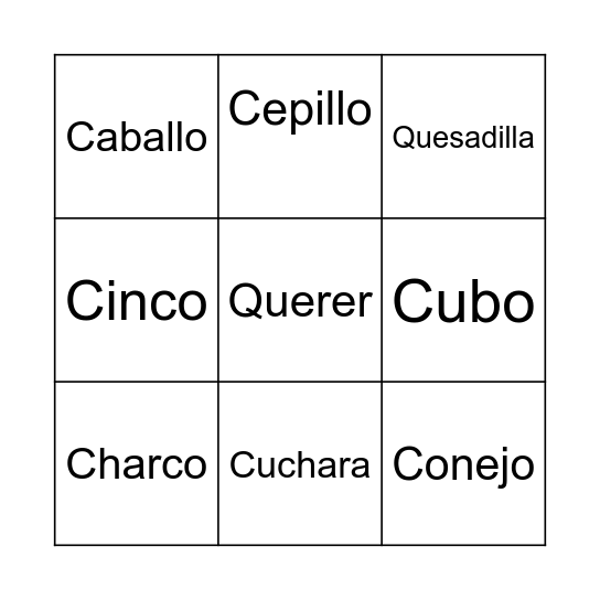 Bingo Card