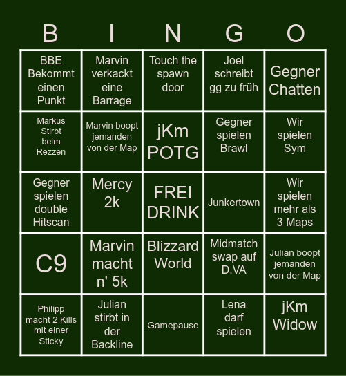 ORGELWATCH 2 Bingo Card