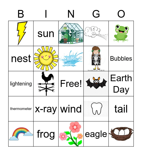 K-2 Science Bingo Card