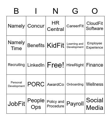 People Ops Bingo Card