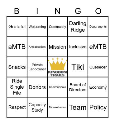 KT BINGO Card