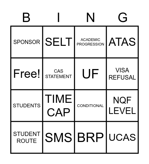 BUZZ WORD BINGO! Bingo Card