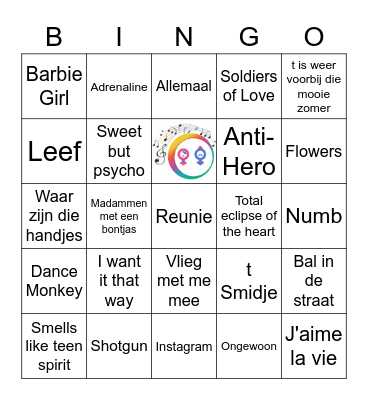Muziekkien Swingpaleis 2.0 Bingo Card