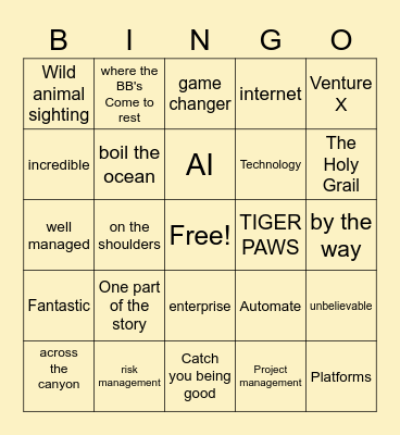 Bingo with Rich Bingo Card