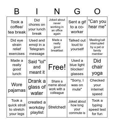 Patient Engagement BINGO Card