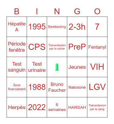 IRIS Bingo Card