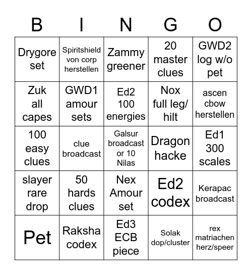 SIR TIFFYS CAFE BINGO Card