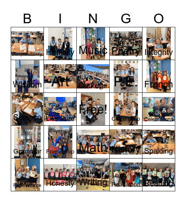 First Grade 2022-23 Bingo Card