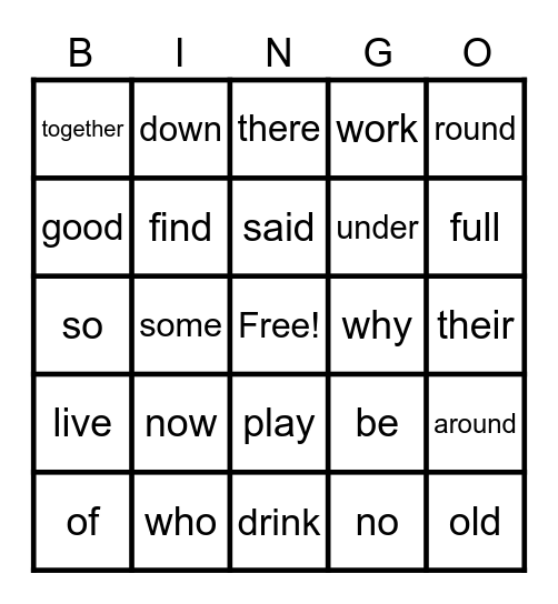 My View Literacy Unit 3 Bingo Card