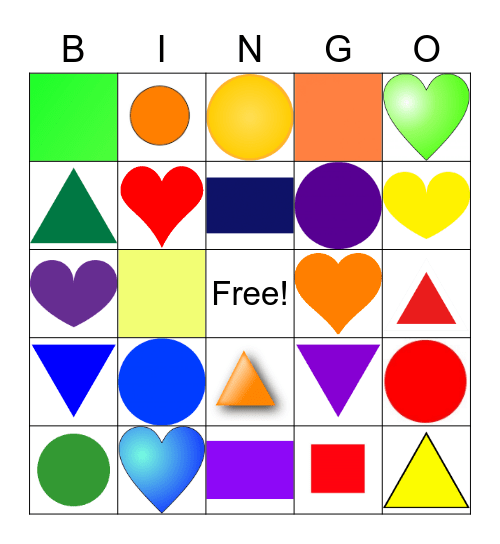 Shape Bingo Card