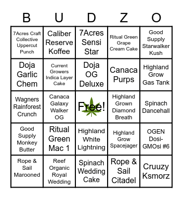 3.5g Bingo! Bingo Card
