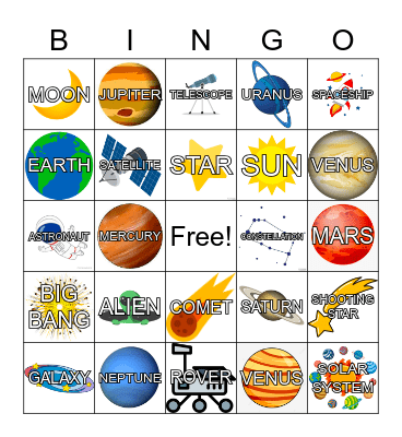 Space Bingo Card