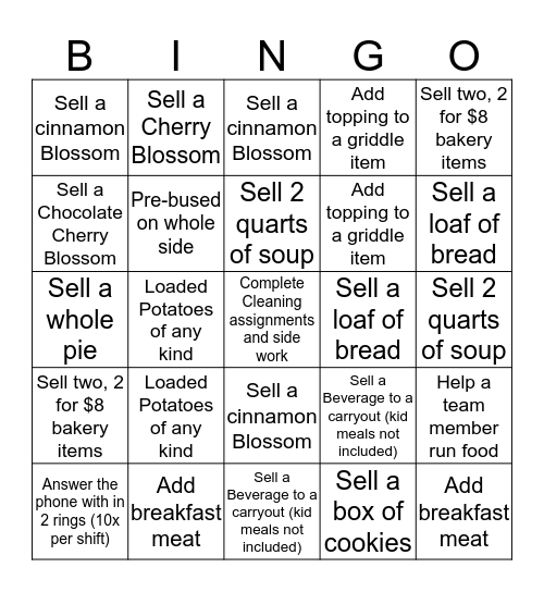 Host Bingo!! Bingo Card