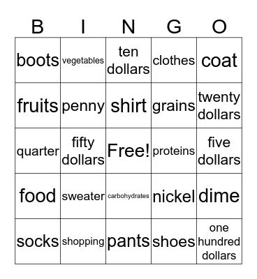 Bingo Card