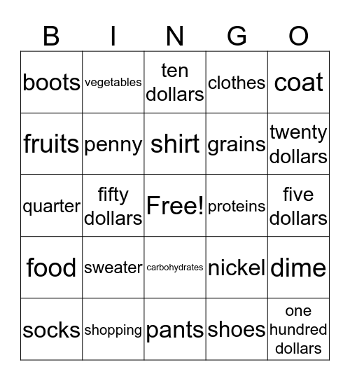 Bingo Card