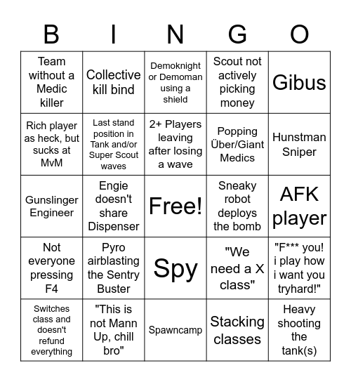 Az!MvM (Boot Camp) Bingo! Bingo Card