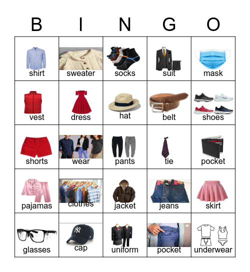 clothes-1 Bingo Card