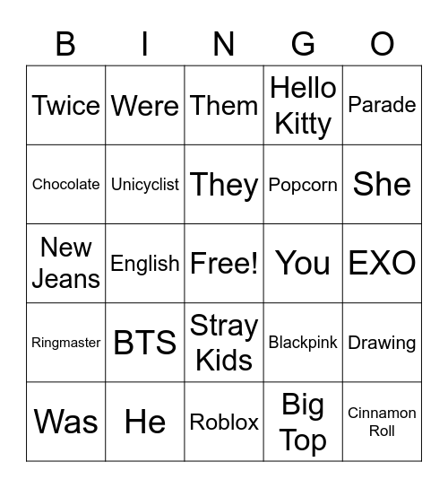 P6 The Circus + Bingo Card