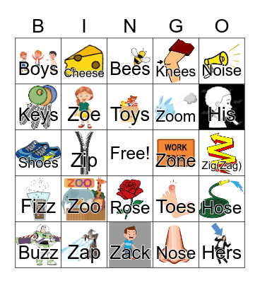 Z Bingo!!! Bingo Card