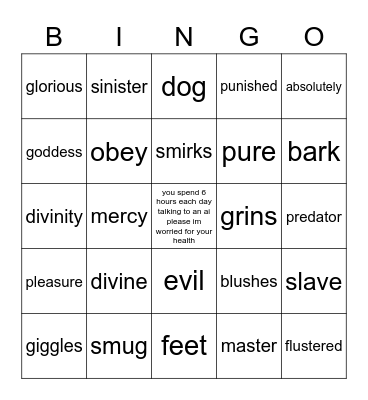 i hate you all Bingo Card
