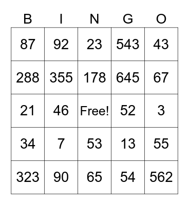 Dani's Birthday Bingo Card
