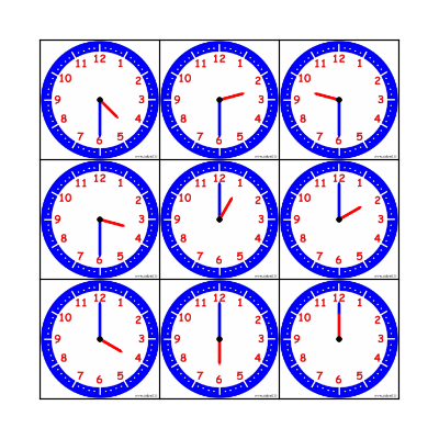 What time is it? Bingo Card