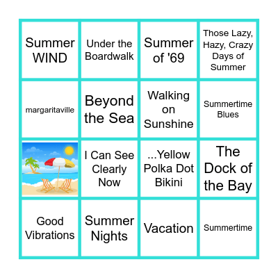 Summertime Bingo Card