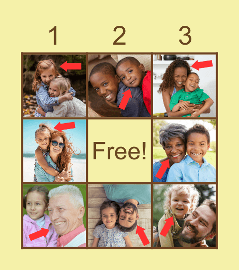 Family Members Bingo Card