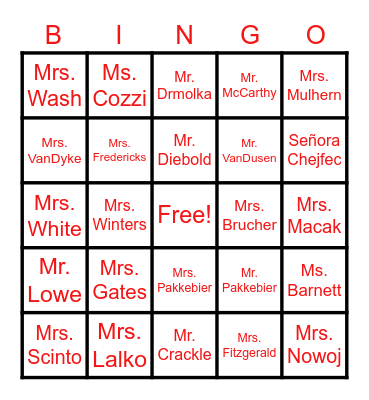 End of the Year Teacher Bingo 2023 Bingo Card