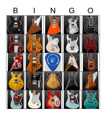 ICONIC GUITAR SHAPES Bingo Card