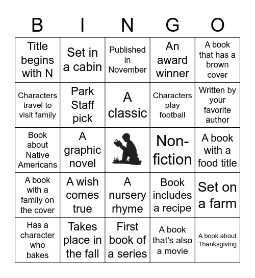 November Book Bingo Card