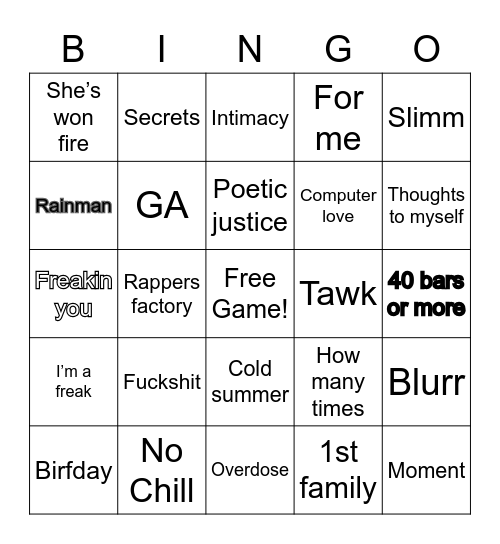 buddie pachino appreciation Bingo Card