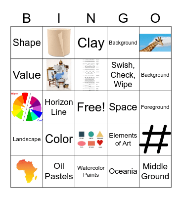 HT 3rd Grade Art Around the Globe Bingo Card