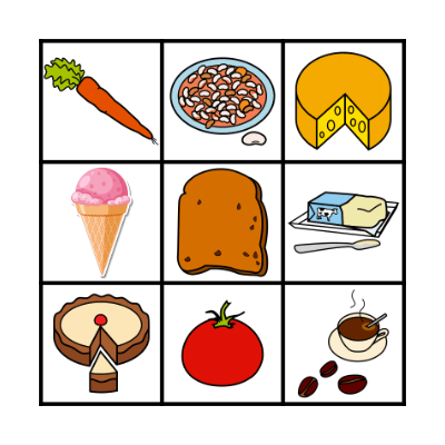 Food Bingo Card