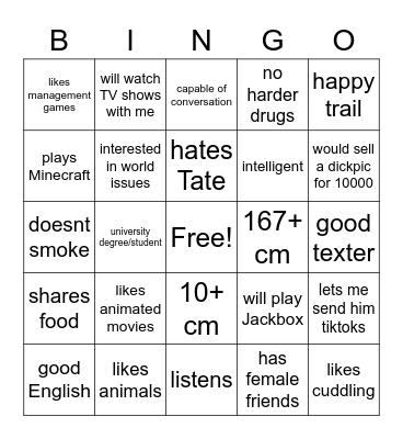 I would Bingo Card