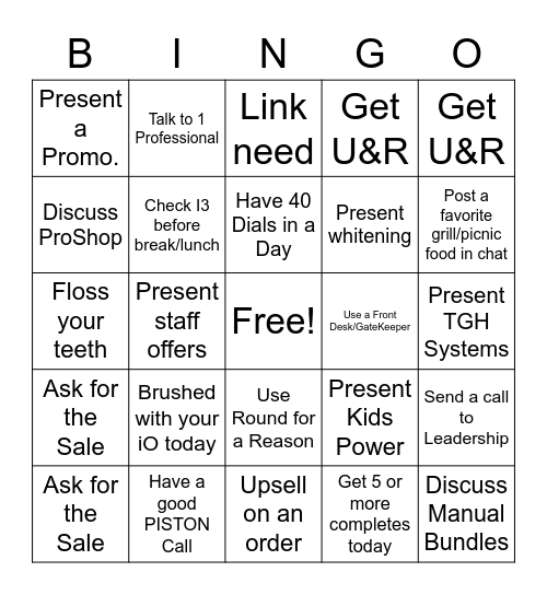 POH Friday BINGO Card