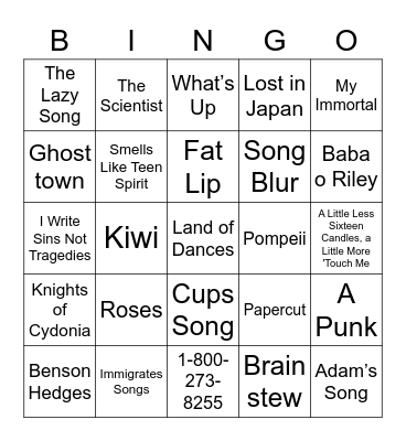 Round 1 Bingo Card
