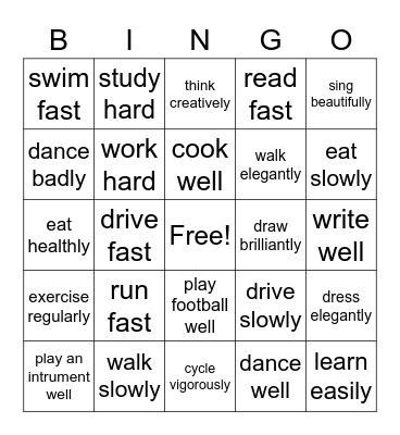 Find people who... Bingo Card