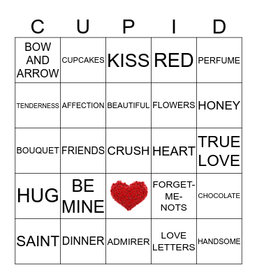 CLARK-LINDSEY CUPID WALK 2016 Bingo Card