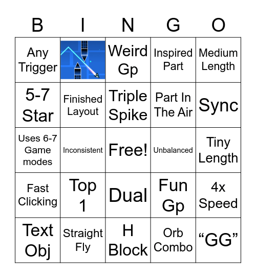 GD Layout Bingo (your layouts idk) Bingo Card