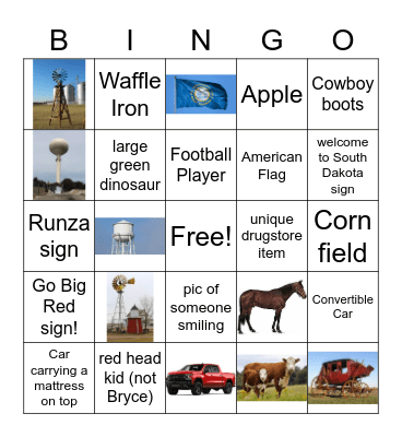 Summer 2023 Road Trip Bingo Card