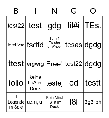 WEINFEST BINGO Card