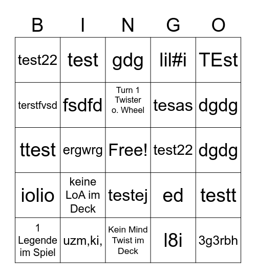 WEINFEST BINGO Card