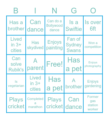 Firmable Bingo Card